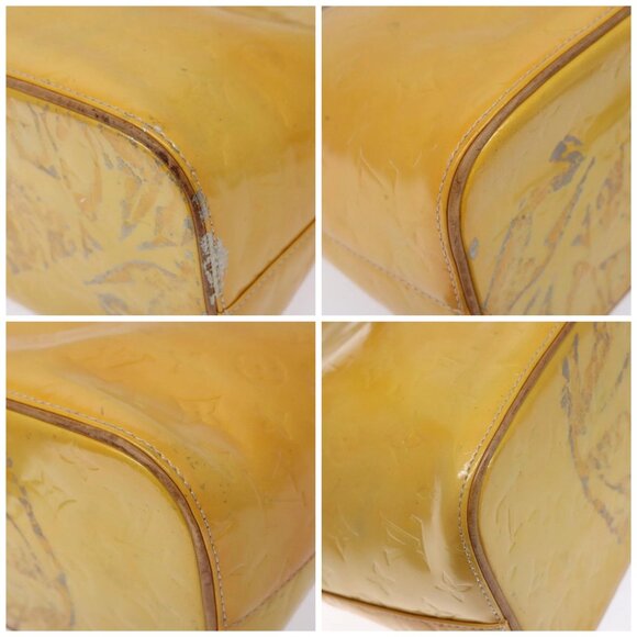 LOUIS VUITTON Monogram Vernis Houston Hand Bag Gris M91053 LV Auth 132526 - Picture 15 of 16